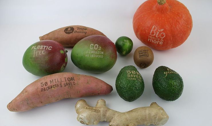 Лазерне маркування фруктів і овочів економить упаковку