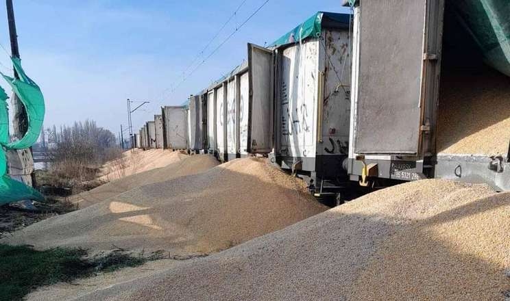 У Польщі вандали вчетверте розсипали українське зерно з вагонів