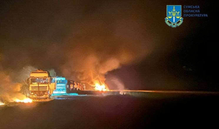 На Сумщині ворог завдав ракетного удару по колонні зерновозів, є загиблий