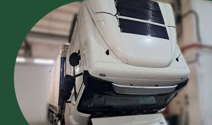 Kernel розпочав тестування сонячних панелей на вантажівках Scania та DAF