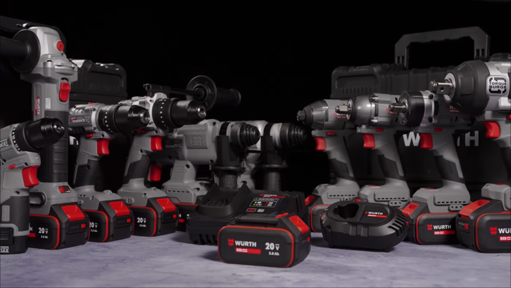 Würth представила нову лінійку акумуляторного інструменту RED STRIPE