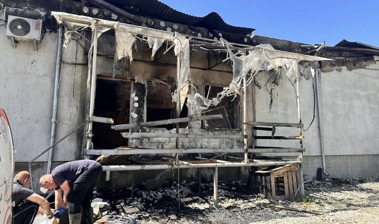 Після прильоту майже знищене м'ясне підприємство у Тернополі