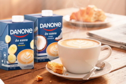 У лінійці Danone з'явилося молоко до кави зі смаками кокоса й банана
