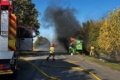 На Черкащині під час руху загорівся комбайн