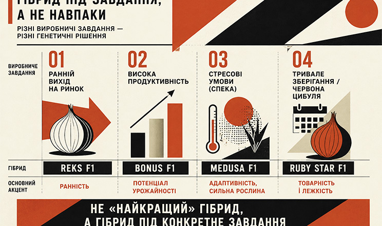 Гібрид цибулі Reks F1 дає можливість вийти на ринок у червні